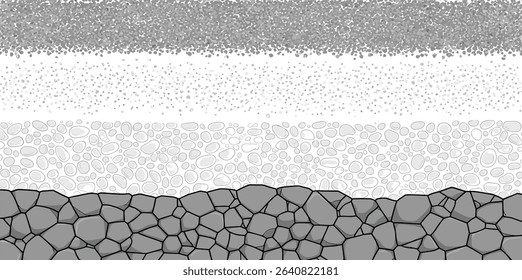 soil layer landscape drawing pattern. texture interior background line art. set of graphics elements drawing for architecture and landscape design. cad pattern