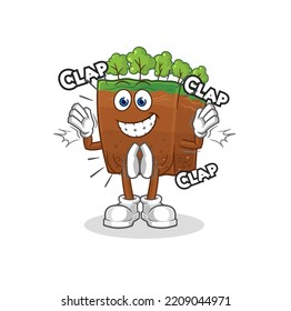the soil layers applause illustration. character vector
