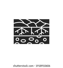 Soil layers color line icon. Pictogram for web page, mobile app, promo. Editable stroke.