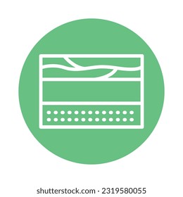Symbol für die Farbe der Bodenschichten. Einmaliges Vektorelement. Umriss-Piktogramm für Webseiten, mobile App, Werbung