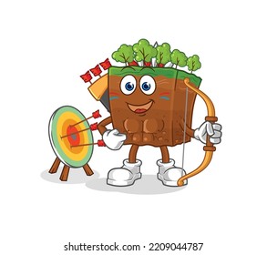 the soil layers native american tribe. cartoon mascot vector