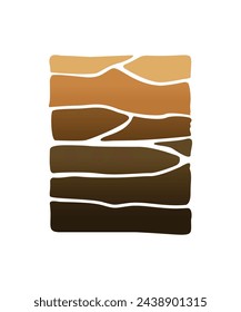 Soil layers pattern vector illustration
