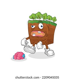 die Bodenschichten zombie char.mascotvektor