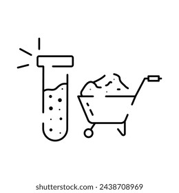 Soil line icon. Simple Plants Related Vector Line Icon. Contains such Icons as Leaf on Hand and Growing Conditions. Seeds and irrigation. Spring
