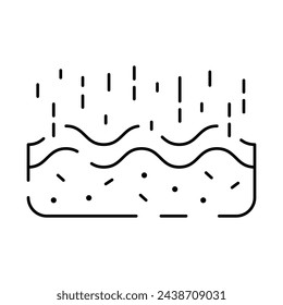 Soil line icon. Simple Plants Related Vector Line Icon. Contains such Icons as Leaf on Hand and Growing Conditions. Seeds and irrigation. Spring
