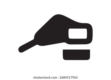 Soil moisture meter silhouette on white background  . (2)