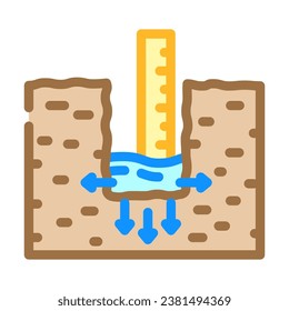 soil percolation hydrogeologist color icon vector. soil percolation hydrogeologist sign. isolated symbol illustration