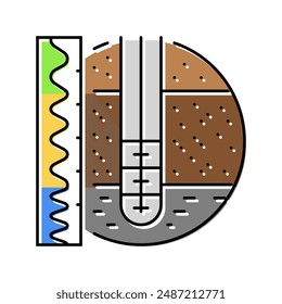 soil percolation hydrogeologist color icon vector. soil percolation hydrogeologist sign. isolated symbol illustration
