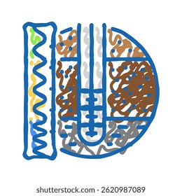 soil percolation hydrogeologist doodle icon sketch vector. soil percolation hydrogeologist sign. isolated symbol illustration
