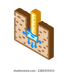 soil percolation hydrogeologist isometric icon vector. soil percolation hydrogeologist sign. isolated symbol illustration