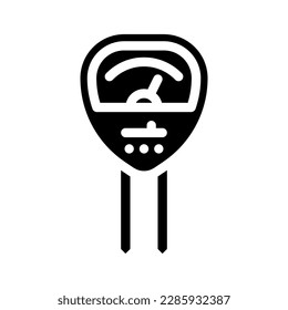 soil ph meter garden tool glyph icon vector. soil ph meter garden tool sign. isolated symbol illustration