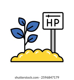 Soil Ph vector filled outline icon. EPS 10 file