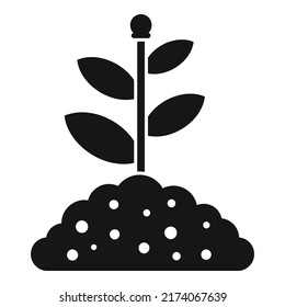 Icono de planta de suelo simple vector. Granja ecológica. Alimentos vegetales