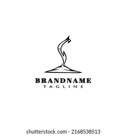 soil plant logo cartoon design icon template black modern isolated vector illustration