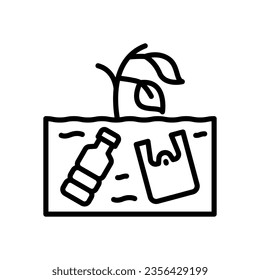 icono de contaminación del suelo para tu sitio web, móvil, presentación y diseño de logotipo.