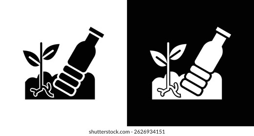 Bodenverschmutzungslinie Symbol Konzept, Vektorgrafik