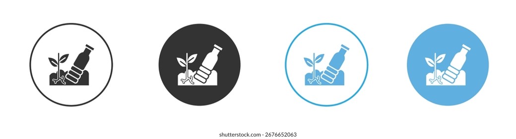 Symbol der Bodenverschmutzungslinie. Entwurfsvorlage für Grafiksymbol