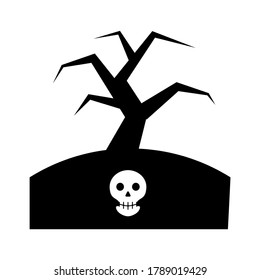 La contaminación del suelo hace que los árboles se sequen como ilustración