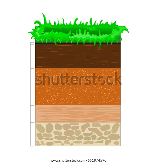 Soil Profile Horizons Vector Illustration Flat Stock Vector (Royalty ...