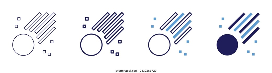Soil profile icon in 4 different styles. Thin Line, Line, Bold Line, Duotone. Duotone style. Editable stroke.