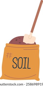 Soil sack for planting vector illustration