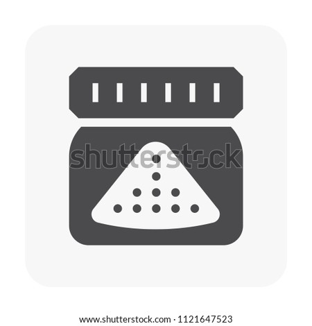 Soil sample or sampling vector icon. May called specimen in container cup, can, cap from field for scientific test, analysis, research in laboratory of agriculture, geology, geotechnical engineering.

