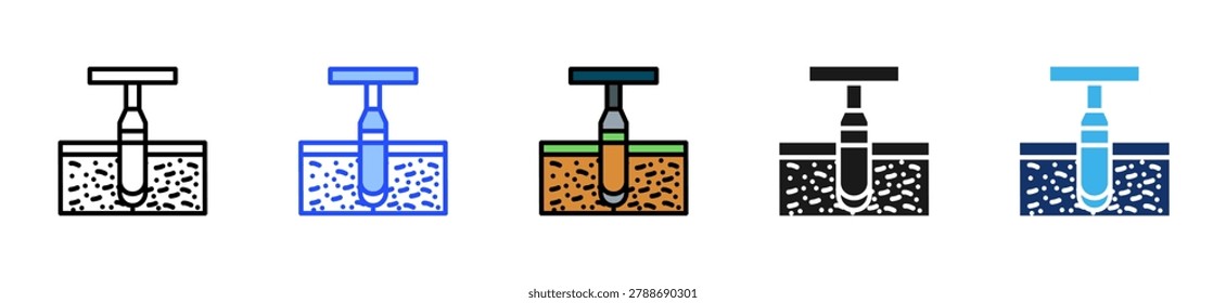 Soil Sampler Icon Collection With Multiple Styles