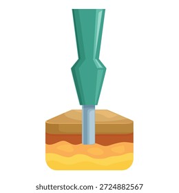 Equipos de muestreo de suelos que penetran en diferentes capas de tierra para análisis geológicos o agrícolas