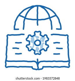soil science sketch icon vector. Hand drawn blue doodle line art soil science sign. isolated symbol illustration