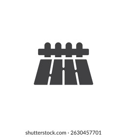 Soil section vector icon. filled flat sign for mobile concept and web design. Small field glyph icon. Garden patch symbol, logo illustration. Vector graphics