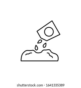 Soil seed icon. Simple line, outline vector elements of spring icons for ui and ux, website or mobile application