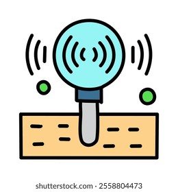 Soil sensor metal detection icon vector illustration