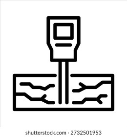 Icono de contorno del sensor de suelo. Ilustración de la línea del sensor de suelo.