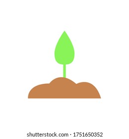 Soil, sprout icon. Simple color vector elements of agriculture icons for ui and ux, website or mobile application