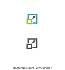  Soil stroke increase full screen sizes with arrow icon  isolated on white background. Resize image, zoom in, adjustment, reshape image or video icon vector