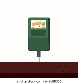 Soil test meter. Clipart image isolated on white background