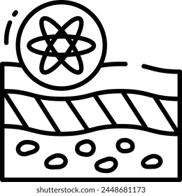 Soil test outline vector illustration