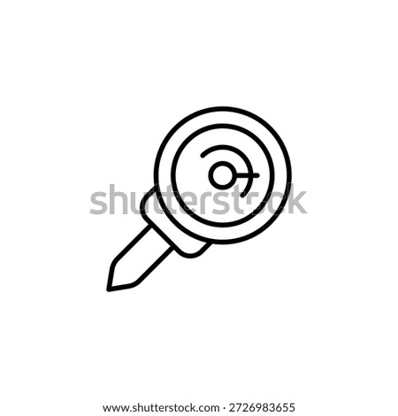 Soil Tester Probe Outline Icon For Agriculture Land Analysis