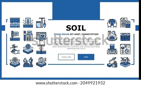 Soil Testing Nature Landing Web Page Header Banner Template Vector. Soil Testing Equipment And Ph Device, Laboratory Analyzing And Using Pesticides Illustration