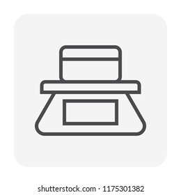 Soil testing and tool icon, 64x64 perfect pixel and editable stroke.