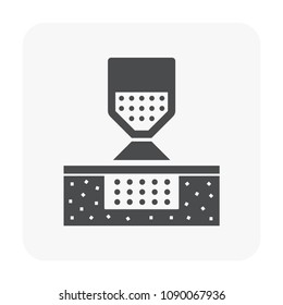 Soil Testing And Tool Icon On White.