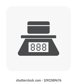 Soil testing and tool icon on white.