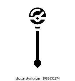 soil thermometer compost glyph icon vector. soil thermometer compost sign. isolated contour symbol black illustration svg
