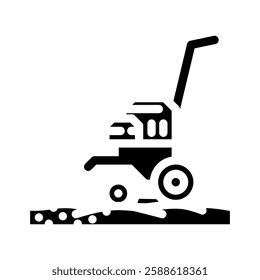 soil tilling garden maintenance glyph icon vector. soil tilling garden maintenance sign. isolated symbol illustration