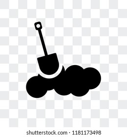 Soil vector icon isolated on transparent background, Soil logo concept