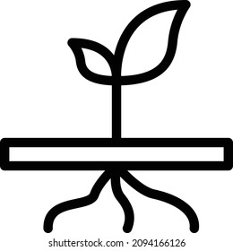 soil vector illustration isolated on a transparent background. stroke vector icons for concept or web graphics.