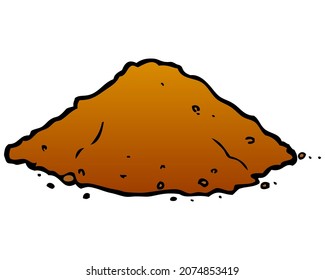 soil vector illustration,isolated on white background,top view