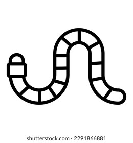 Soil worm icon outline vector. Garden earth. Ground animal
