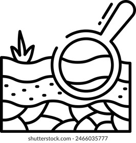 soil zoology outline icon vector illustration