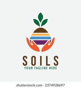 inspiración de diseño de iconos con logotipo de suelos con ilustración de hojas y vectores de mano